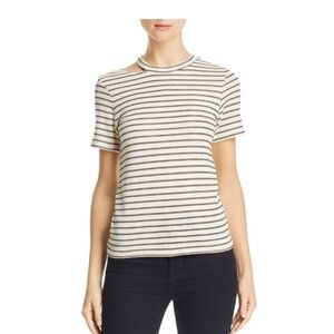 LNA Striped Women's Short Sleeve Tee Size XS